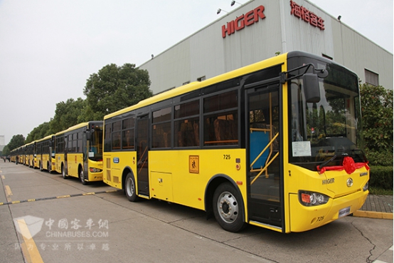 　1200臺出口沙特的海格客車整裝待發