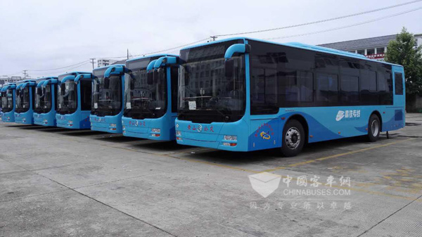 “高鐵專線”使用金旅LNG空調公交車