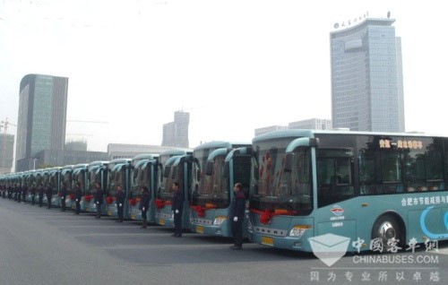 安徽合肥“綠色”能源公交車占比近八成