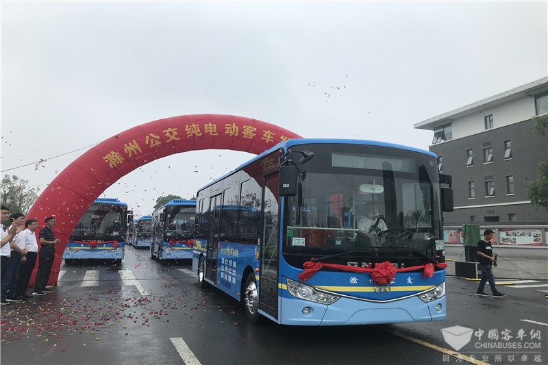 30輛安凱G9純電動客車駛入滁州