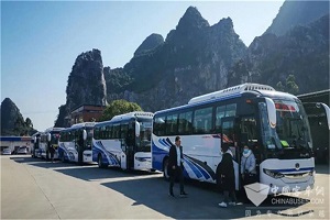 批量中通世騰電動客車助推廣西綠色旅游生態
