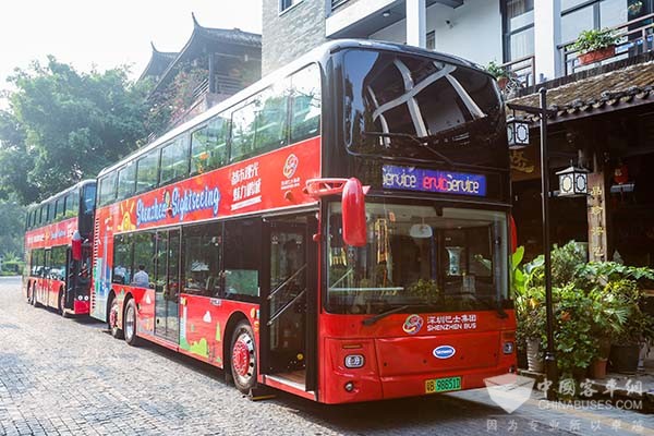 深圳旅游觀光巴士 開沃 純電動(dòng)雙層巴士