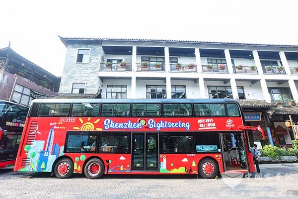 深圳旅游觀光巴士 開沃 純電動(dòng)雙層巴士