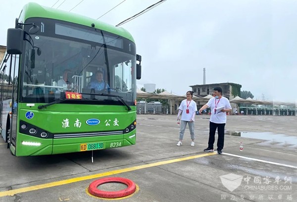 開(kāi)沃新能源汽車 新能源公交車 淮南公交 駕駛員 職業(yè)技能競(jìng)賽