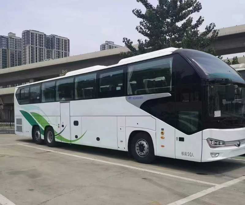 2019年6月 兩臺后吊輪50座國五宇通6148氣囊旅游車