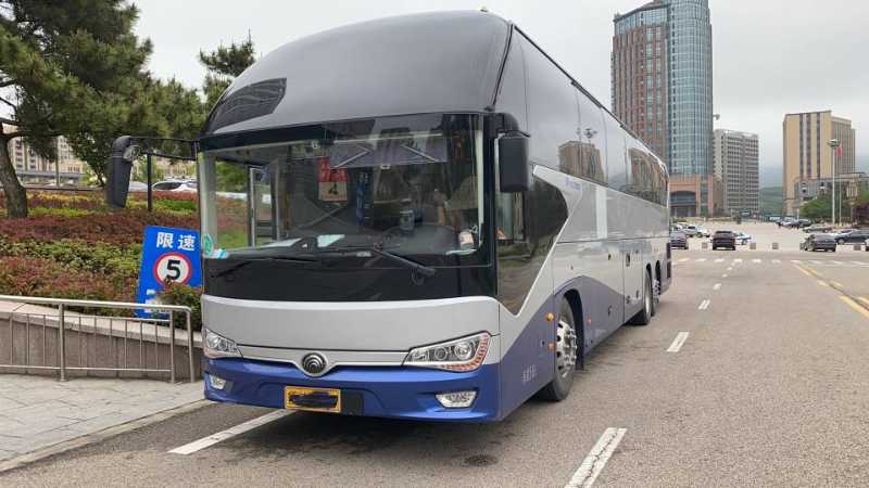2019年10月東北配56座后吊輪宇通6148氣囊暖氣旅游車