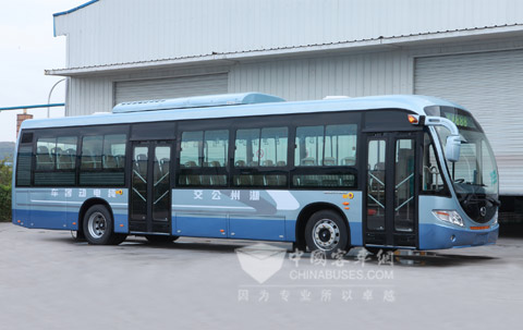 恒通為湖州公交打造的首輛純電動客車